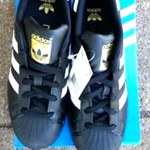 Size 4 Boys Black&white Adidas shell tops